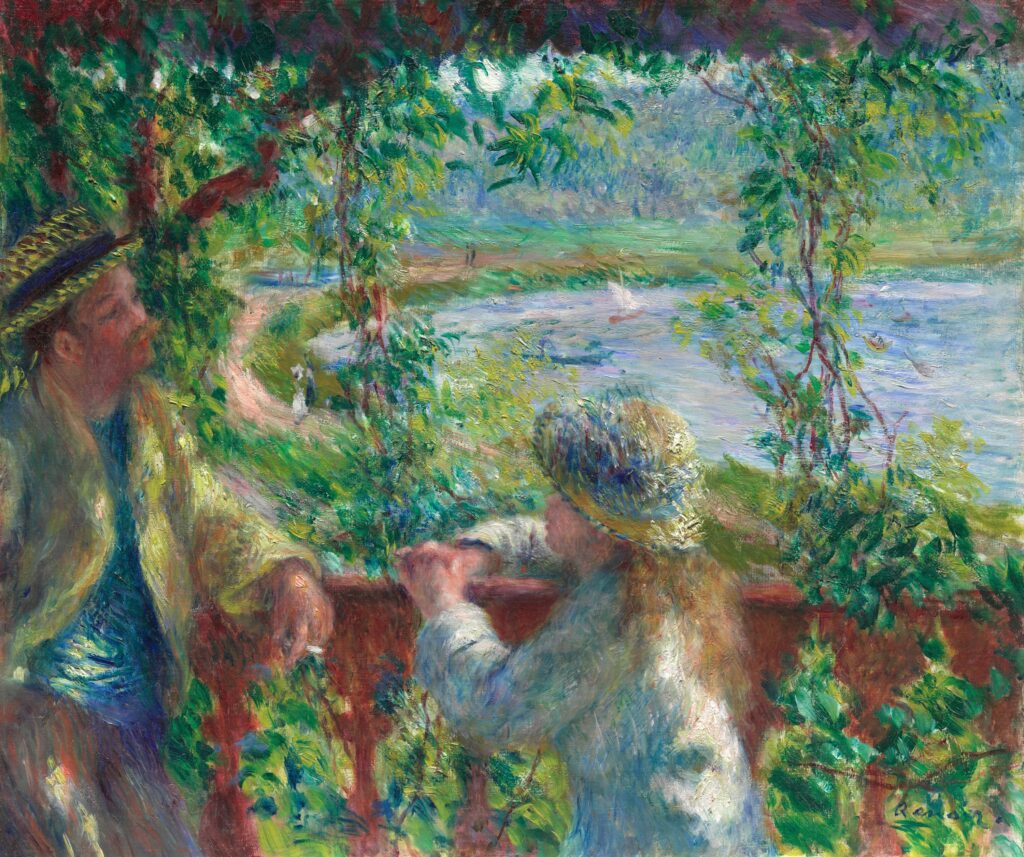 pierre auguste renoir paintings: Pierre-Auguste Renoir, Near the Lake, 1879–1880, Art Institute of Chicago, Chicago, IL, USA. Museum’s website.
