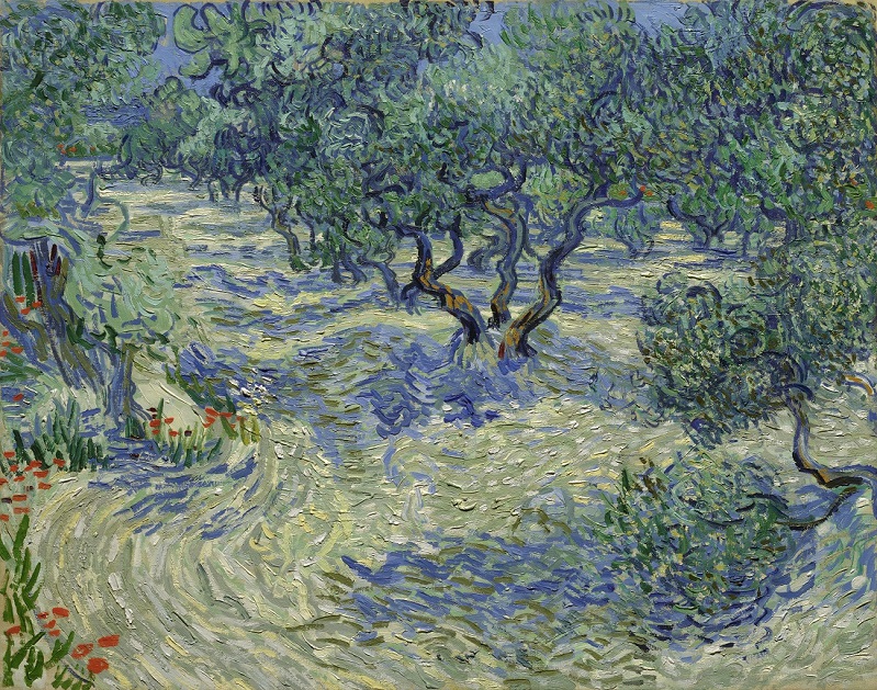 Van Gogh summer paintings: Vincent van Gogh, Olive Trees, 1889, Nelson-Atkins Museum of Art, Kansas City, MO, USA.
