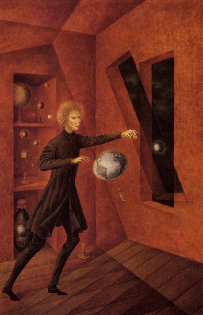 falling in art: Falling in art: Remedios Varo, Phenomenon of Weightlessness, 1963, National Museum of Women in the Arts, Washington, DC, USA. Love Letters During a Nightmare.
