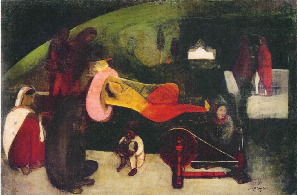 Amrita Sher-Gil paintings: Amrita Sher-Gil, Siesta, 1937, National Gallery of Modern Art, New Delhi, India.
