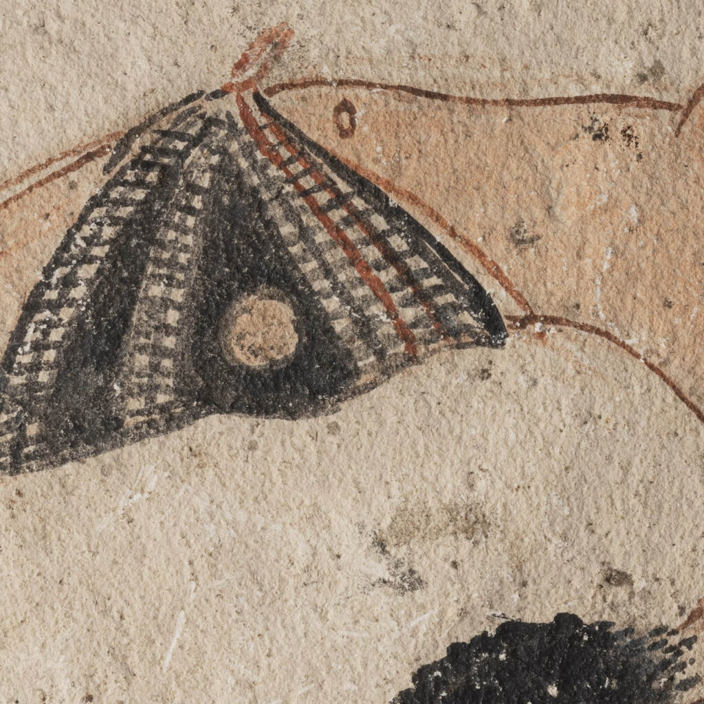 Ostracon of Dancer: Ostracon of a Dancer, ca. 1280 BCE, Museo Egizio, Turin, Italy. Detail.
