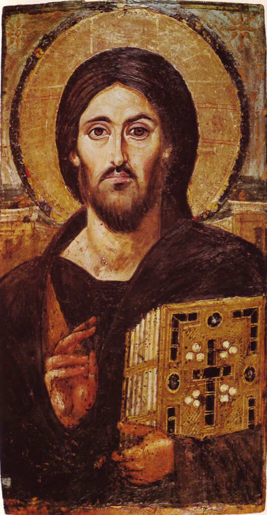 sacred images: Christ Pantocrator, 6th century, Saint Catherine’s Monastery, Sinai, Egypt.
