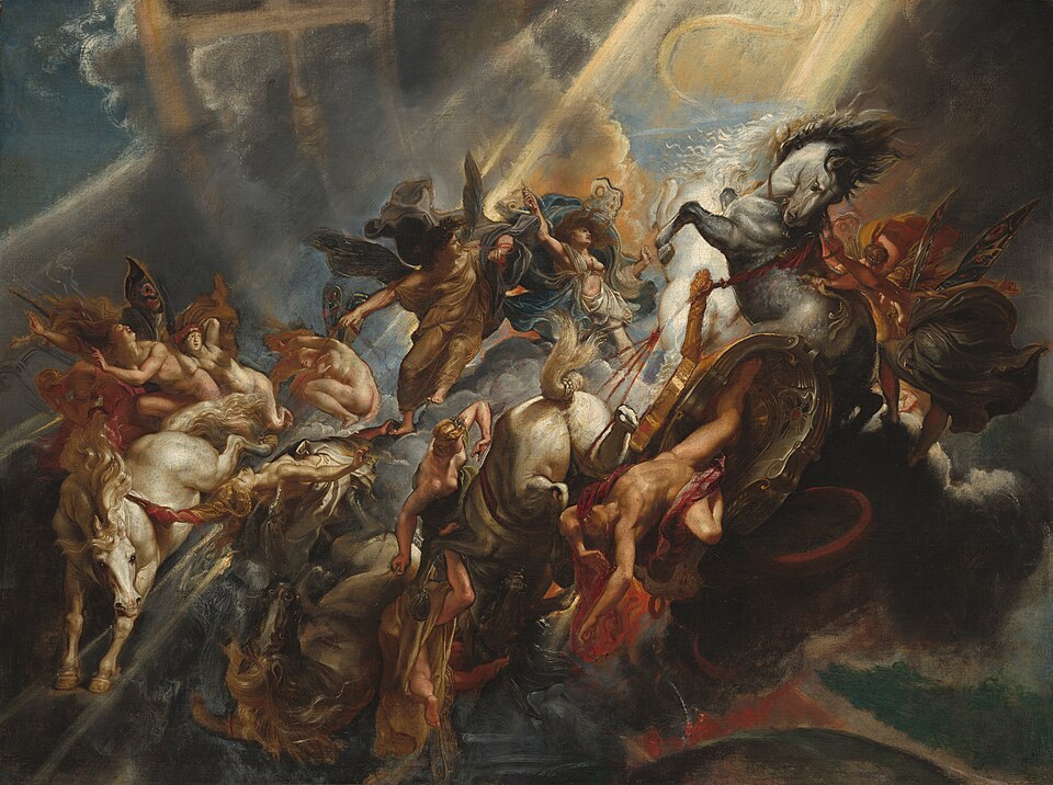 falling in art: Falling in art: Peter Paul Rubens, The Fall of Phaeton, c. 1604–1605, National Gallery of Art, Washington, DC, USA.
