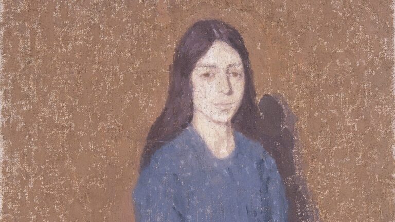 Gwen John Girl in a Blue Dress: Gwen John, Girl in a Blue Dress, 1914–1915, National Museum Cardiff, Cardiff, UK. ArtUK. Detail.
