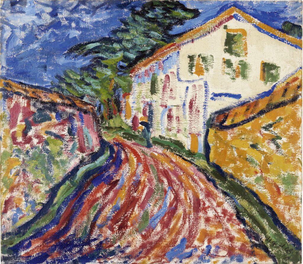 expressionism paintings: Erich Heckel, House in Dangast (The White House), 1908, Thyssen-Bornemisza Museum, Madrid, Spain.
