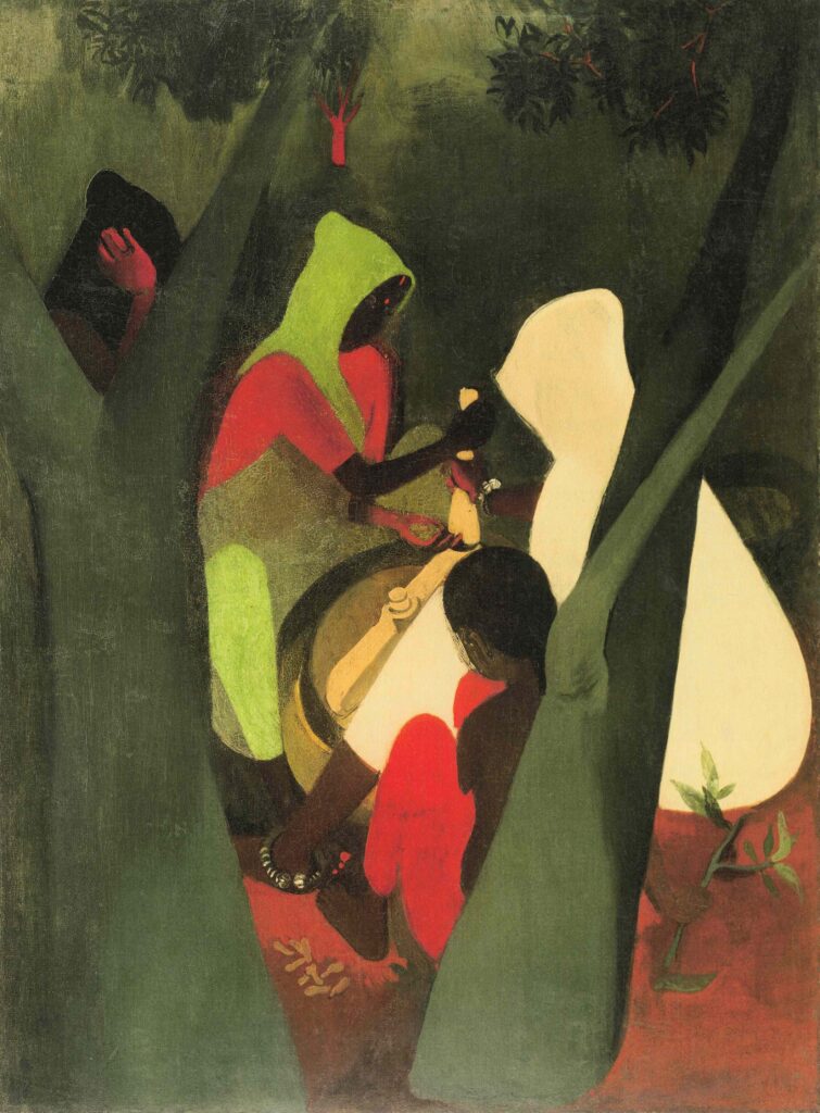 Amrita Sher-Gil paintings: Amrita Sher-Gil, Haldi Grinders, 1940, National Gallery of Modern Art, New Delhi, India.
