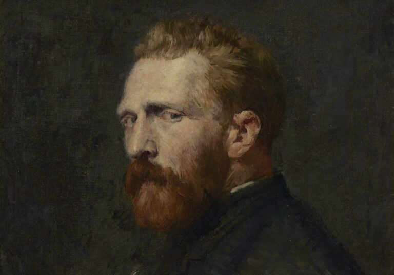 van gogh museum staff picks: John Russell, Portrait of Vincent van Gogh, 1886, oil on canvas, Van Gogh Museum, Amsterdam, Netherlands. Detail.
