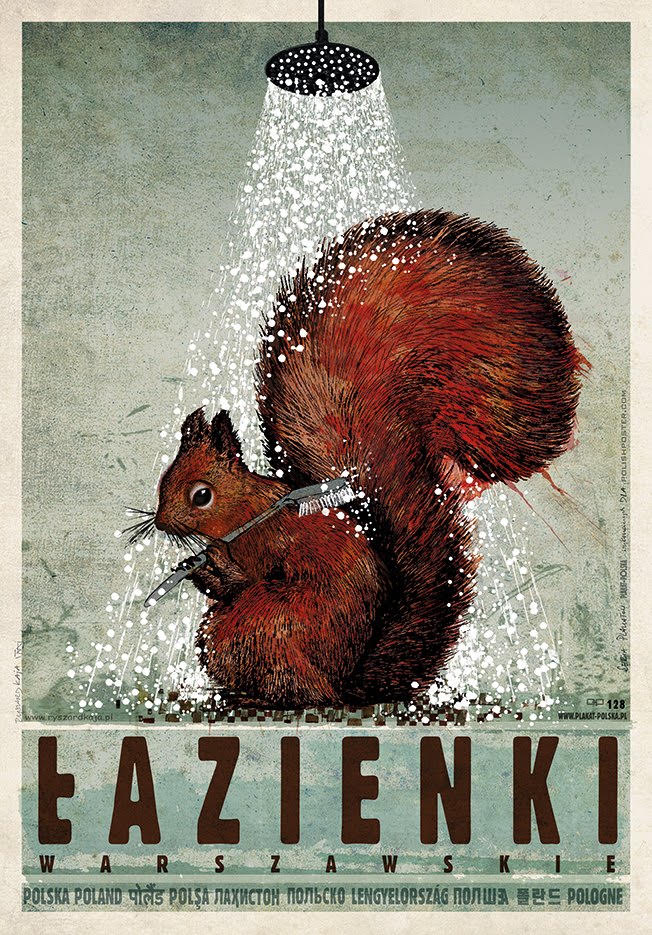 DailyArt Magazine birthday: Ryszard Kaja, Warsaw’s Royal Baths Park (Łazienki Warszawskie), 2017. Polish Poster Gallery.
