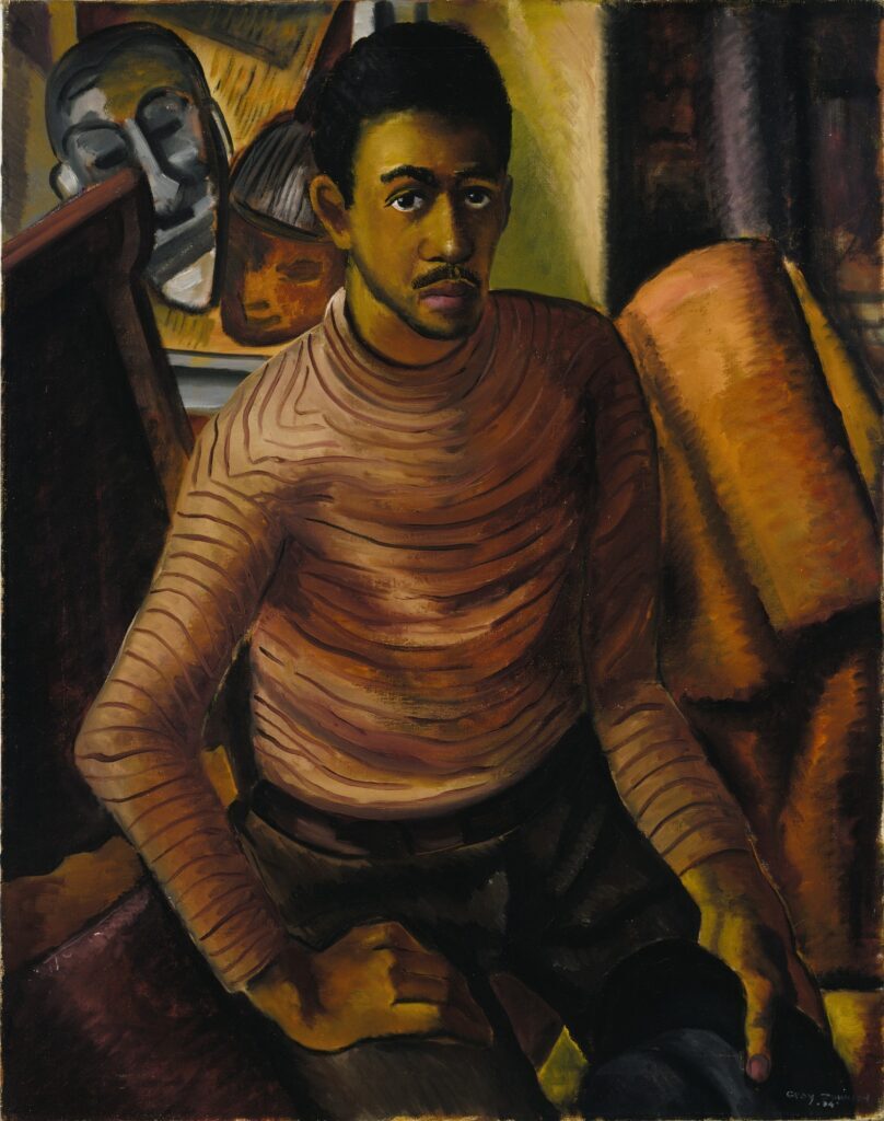 Harlem Renaissance paintings: Malvin Gray Johnson, Self-Portrait, 1934, Smithsonian American Art Museum, Washington, DC, USA.
