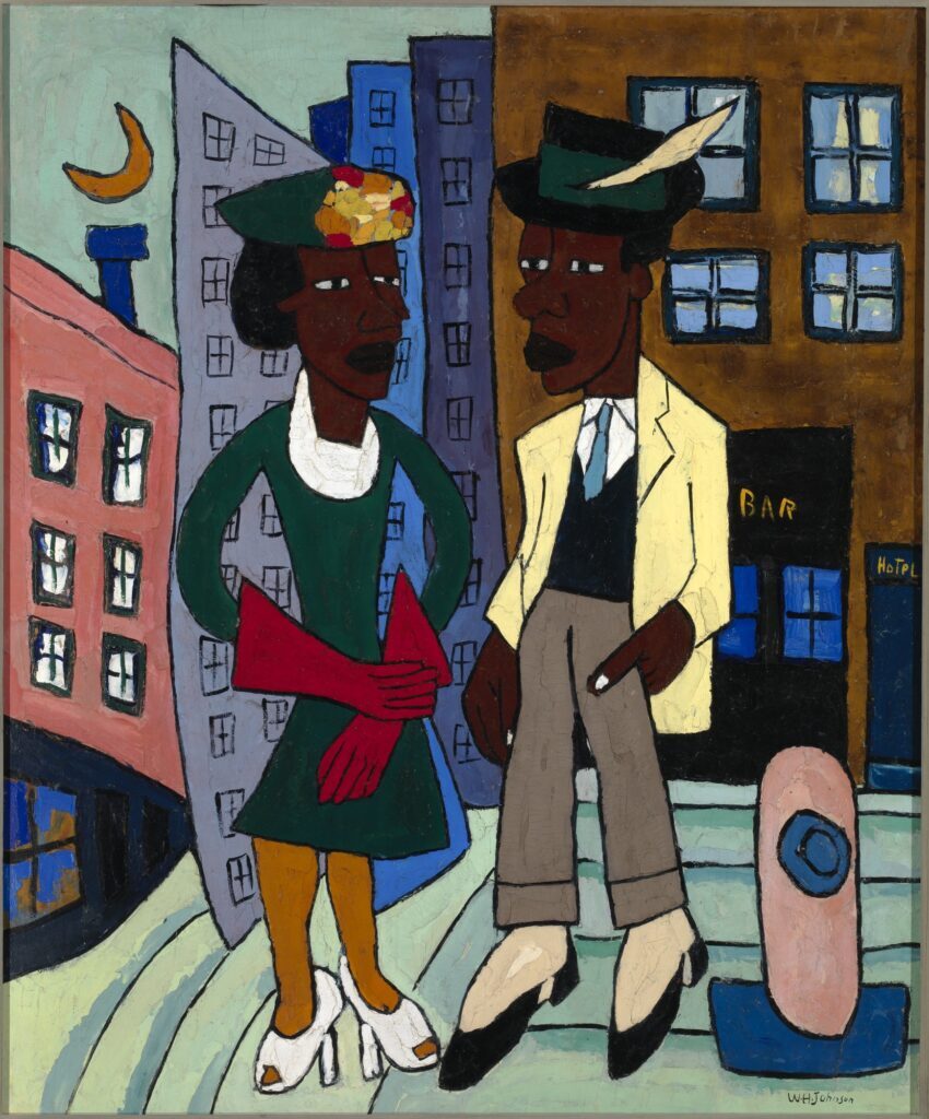 Harlem Renaissance paintings: William H. Johnson, Street Life, Harlem, ca. 1939–1940, Smithsonian American Art Museum, Washington, DC, USA.
