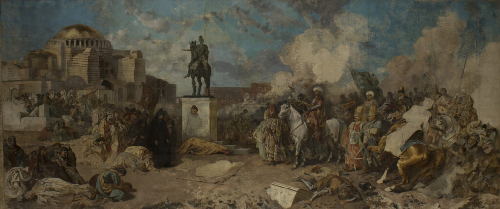 DailyArt Magazine birthday: Stanisław Chlebowski, Entry of Sultan Mehmed II in Constantinople, 1874–1884, National Museum in Kraków, Kraków, Poland.
