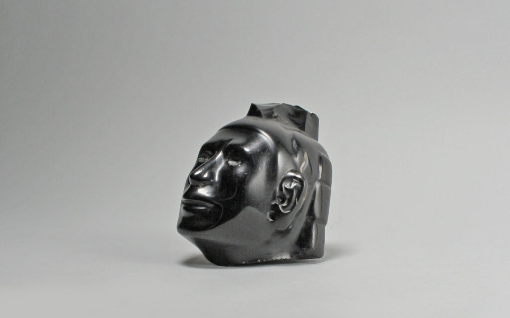 Obsidian rock: Head from Aztec figure, Xochipilli-Macuilxochitl, Mexico, ca. 15th–early 16th century CE, Metropolitan Museum of Art, New York, NY, USA. Museum’s website.
