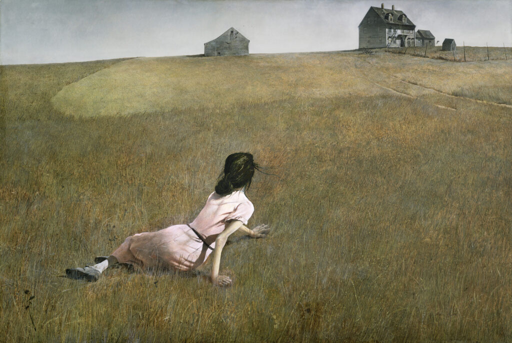 DailyArt Magazine birthday: Andrew Wyeth, Christina’s World, 1948, Museum of Modern Art, New York City, NY, USA.
