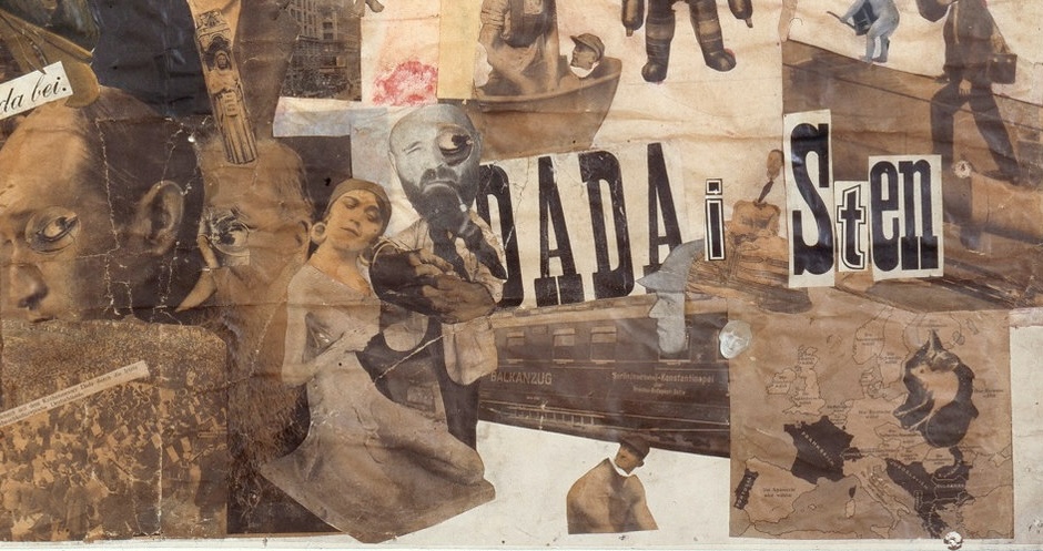 Hannah Höch: Hannah Höch, Cut with the Kitchen Knife Through the Last Weimar Beer-Belly Cultural Epoch of Germany, 1919, Neue Nationalgalerie, Berlin, Germany. SmartHistory. Detail.
