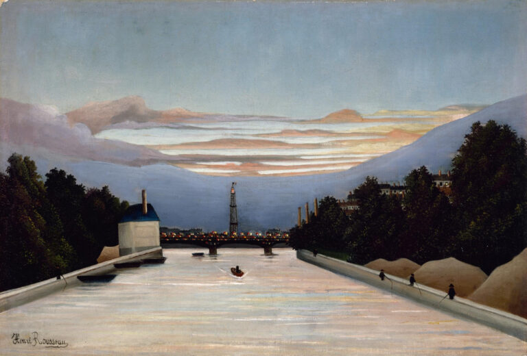 Famous Locations in Art: Henri Rousseau, The Eiffel Tower, ca. 1898, Museum of Fine Arts, Houston, TX, USA.
