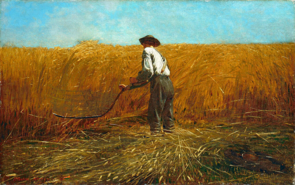Veteran in a New Field: Winslow Homer, The Veteran in a New Field, 1865, Metropolitan Museum of Art, New York City, NY, USA.
