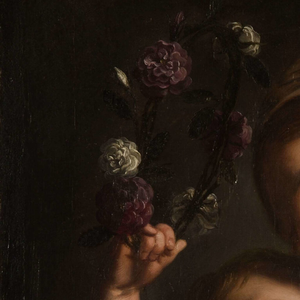 Virgin and Child Sirani: Elisabetta Sirani, Virgin and Child, 1663, National Museum of Women in the Arts, Washington, DC, USA. Detail.
