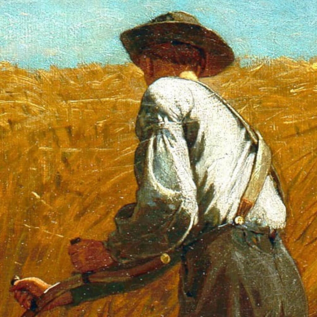 Veteran in a New Field: Winslow Homer, The Veteran in a New Field, 1865, Metropolitan Museum of Art, New York City, NY, USA. Detail.
