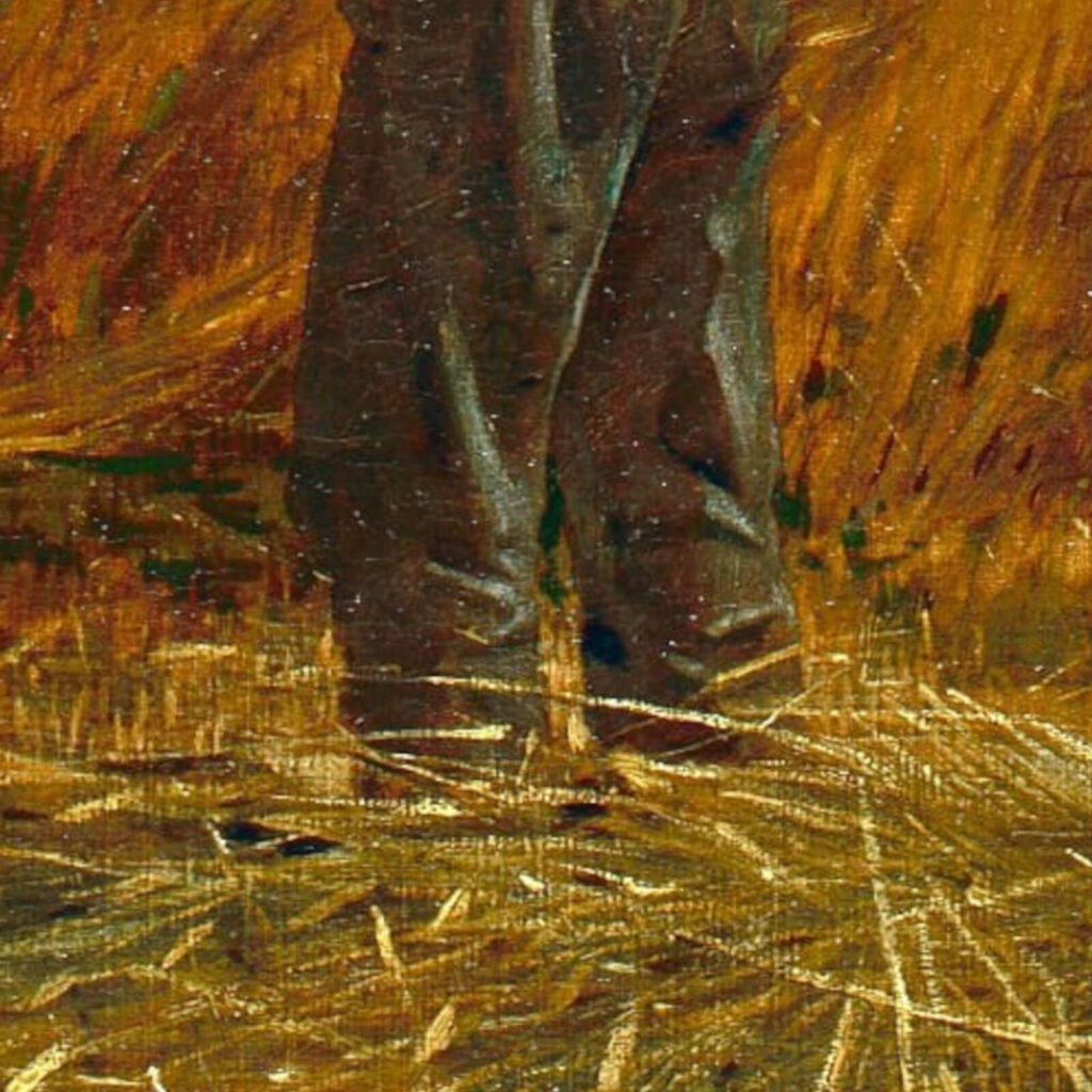 Veteran in a New Field: Winslow Homer, The Veteran in a New Field, 1865, Metropolitan Museum of Art, New York City, NY, USA. Detail.
