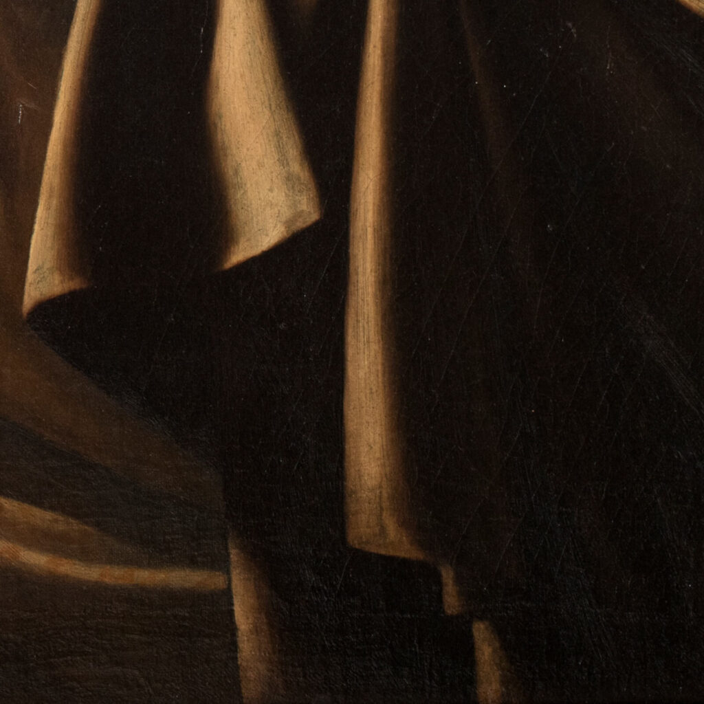 Caravaggio Judith and Holofernes: Caravaggio, Judith and Holofernes, ca. 1598–1602, Galleria Nazionale d’Arte Antica, Palazzo Barberini, Rome, Italy. Detail.
