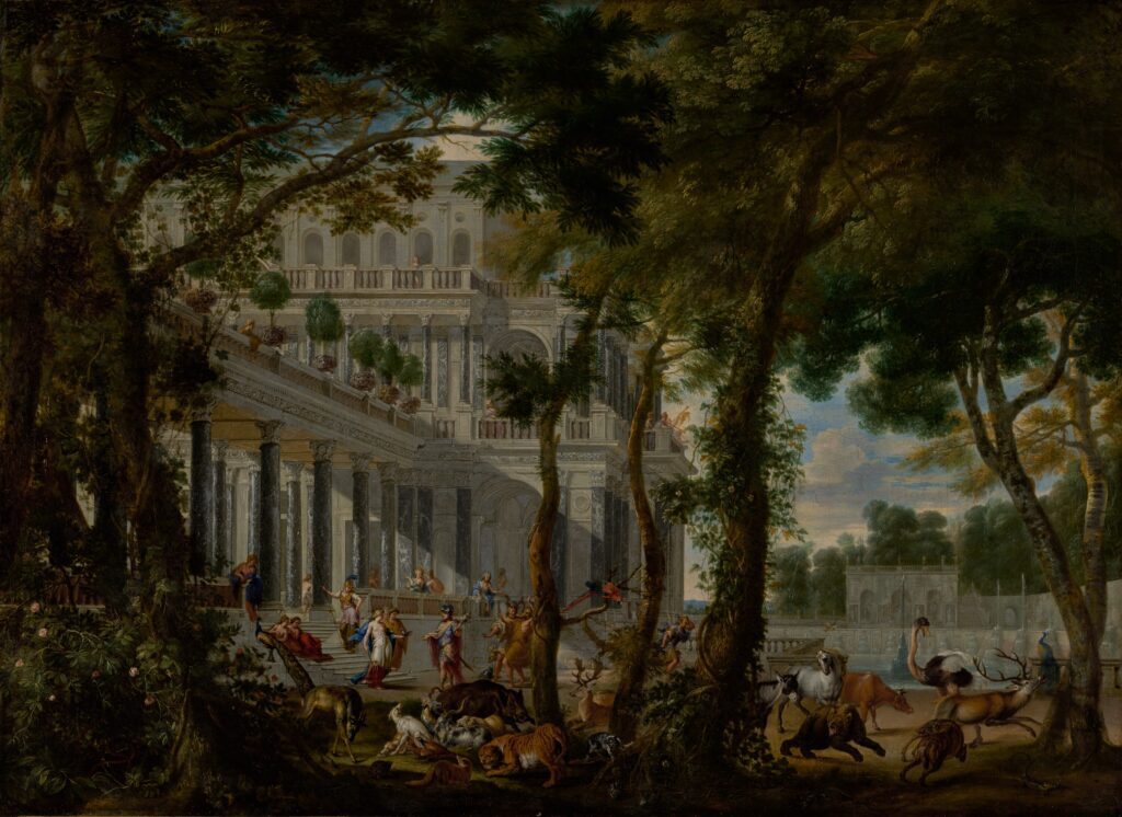 Odyssey in Art: Wilhelm Schubert van Ehrenberg and Carl Borromäus Andreas Ruthart, Ulysses at the Palace of Circe, 1667, Getty Center, Los Angeles, CA, USA.
