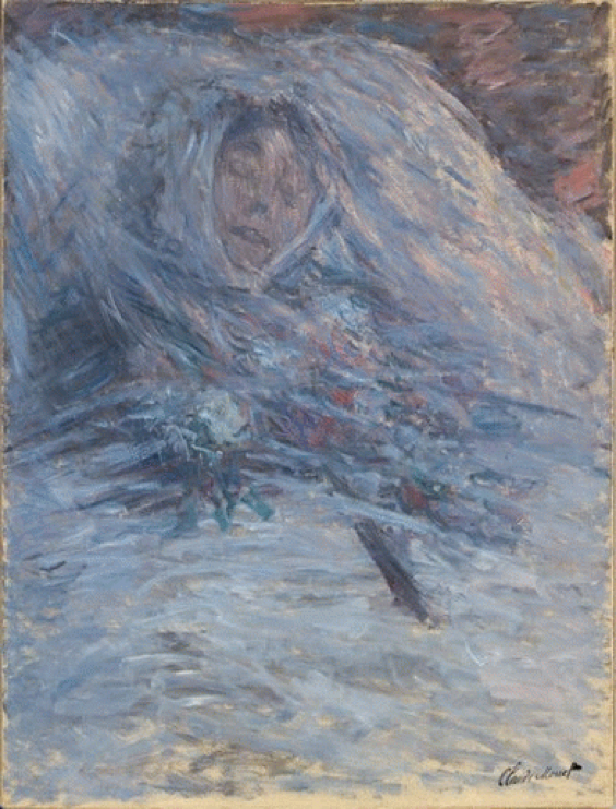 Venetia on Her Deathbed: Claude Monet, Camille Monet on Her Deathbed, 1879, Musée d’Orsay, Paris, France. Wikimedia Commons (public domain).
