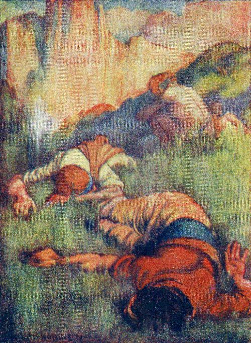 Odyssey in Art: W. Heath Robinson, And Dream Idle, Happy Day-Dreams That Never Ended, illustration from Jeanie Lang, Stories from the Odyssey Told to the Children, 1906.
