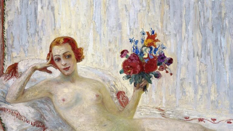 Florine Stettheimer Self-Portrait: Florine Stettheimer, A Model (Nude Self-Portrait), ca. 1915, Avery Architectural and Fine Arts Library, Columbia University, New York City, NY, USA. Detail.
