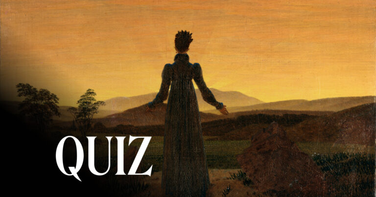 Caspar David Friedrich, Woman Before the Rising Sun, c. 1818, Museum Folkwang, Essen, Germany. Wikimedia Commons (public domain). Detail.
