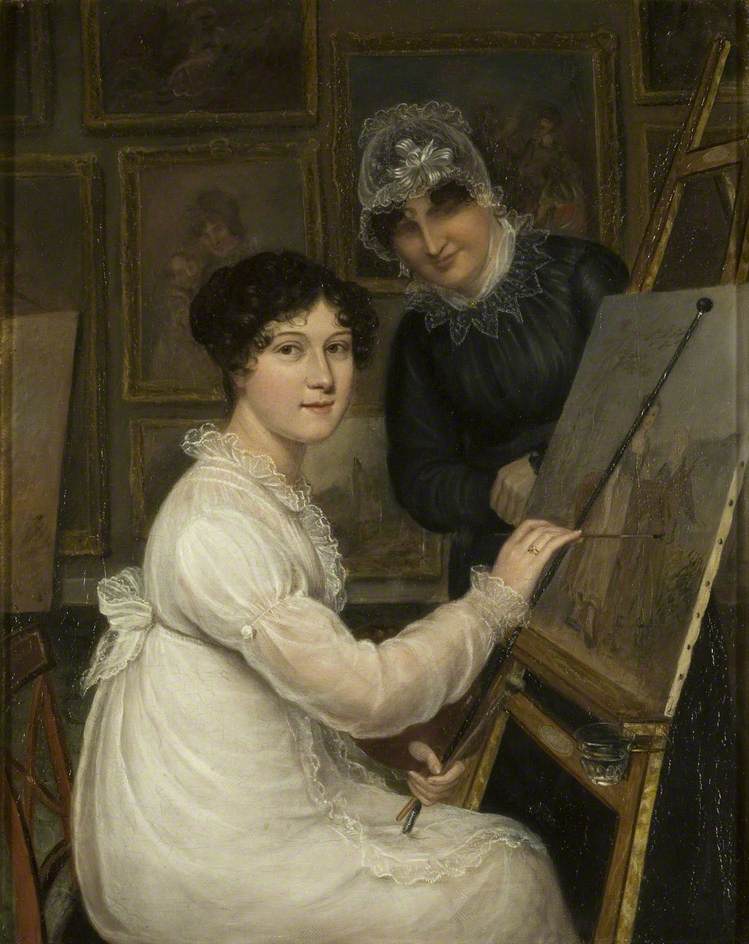Rolinda Sharples: Rolinda Sharples, The Artist and her Mother, 1816, Bristol Museum and Art Gallery, Bristol, UK.
