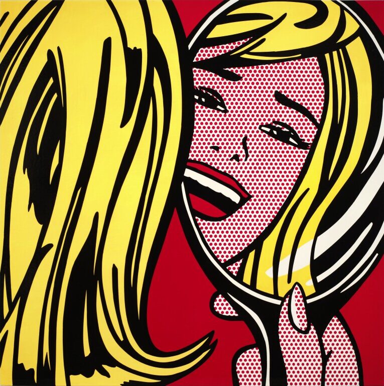 mirrors in art: Mirrors in art: Roy Lichtenstein, Girl in Mirror, 1964, private collection. Sotheby’s.
