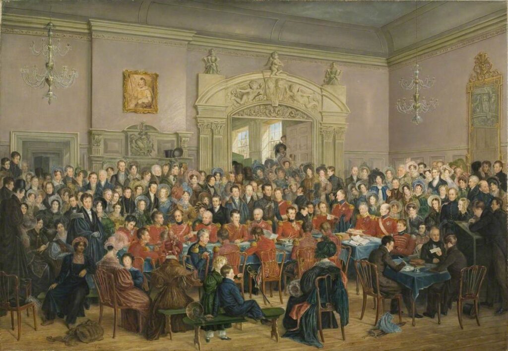 Rolinda Sharples: Rolinda Sharples, The Trial of Colonel Brereton, 1834, Bristol Museum and Art Gallery, Bristol, UK.
