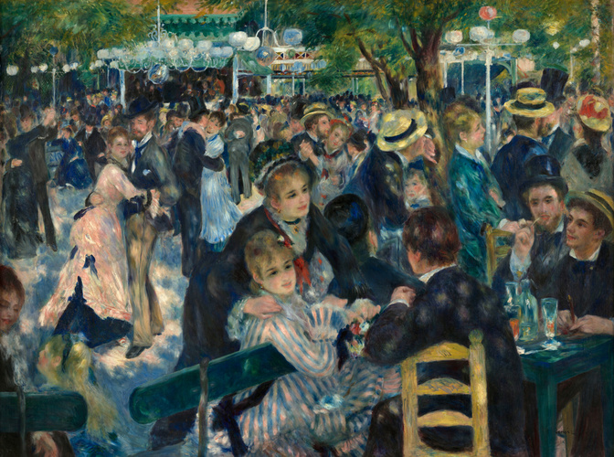 Places from Iconic Paintings: Pierre-Auguste Renoir, Bal du moulin de la Galette (Dance at Le Moulin de la Galette), 1876, Musée d’Orsay, Paris, France.
