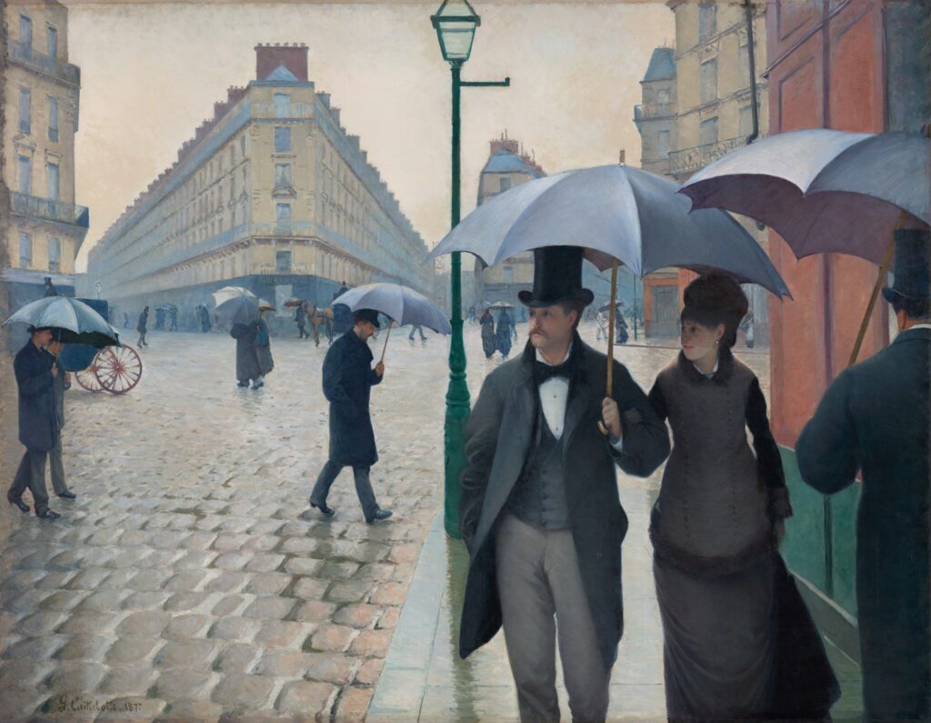 Places from Iconic Paintings: Gustave Caillebotte, Paris Street; Rainy Day, 1877, Art Institute of Chicago, Chicago, IL, USA.
