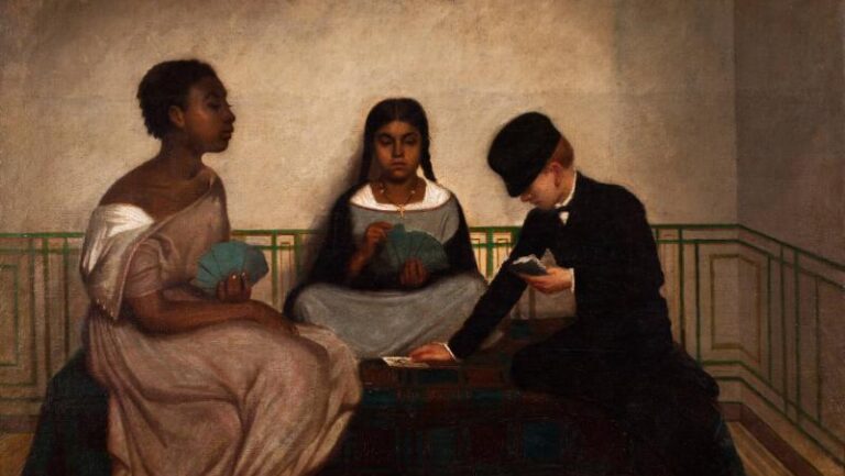 Museo de Arte de Lima: Francisco Laso, The Three Races (Las tres razas) or Equality Before the Law, 1859, Museo de Arte de Lima, Lima, Peru. Detail.

