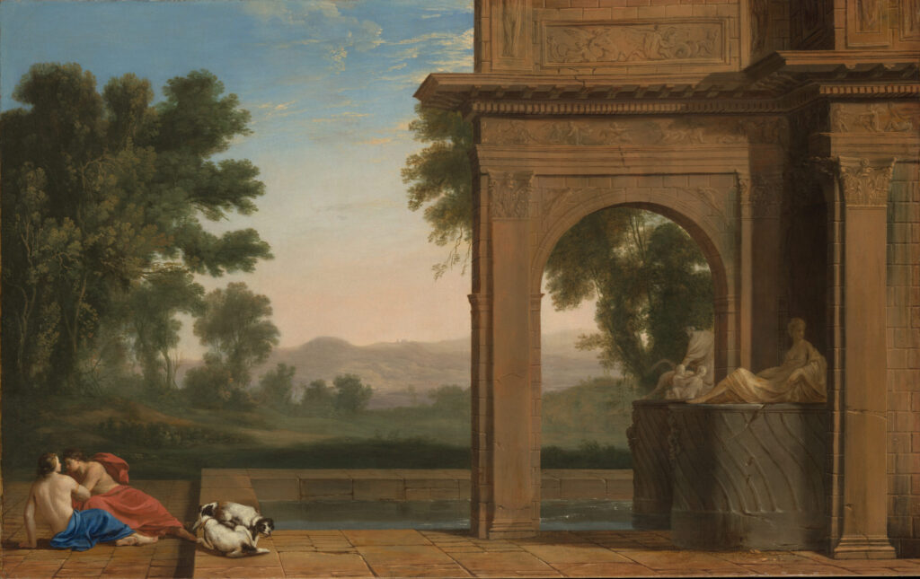 stanisław august poniatowski collection: Henri Mauperché, Classical Landscape with Figures, Metropolitan Museum of Art, New York City, NY, USA.
