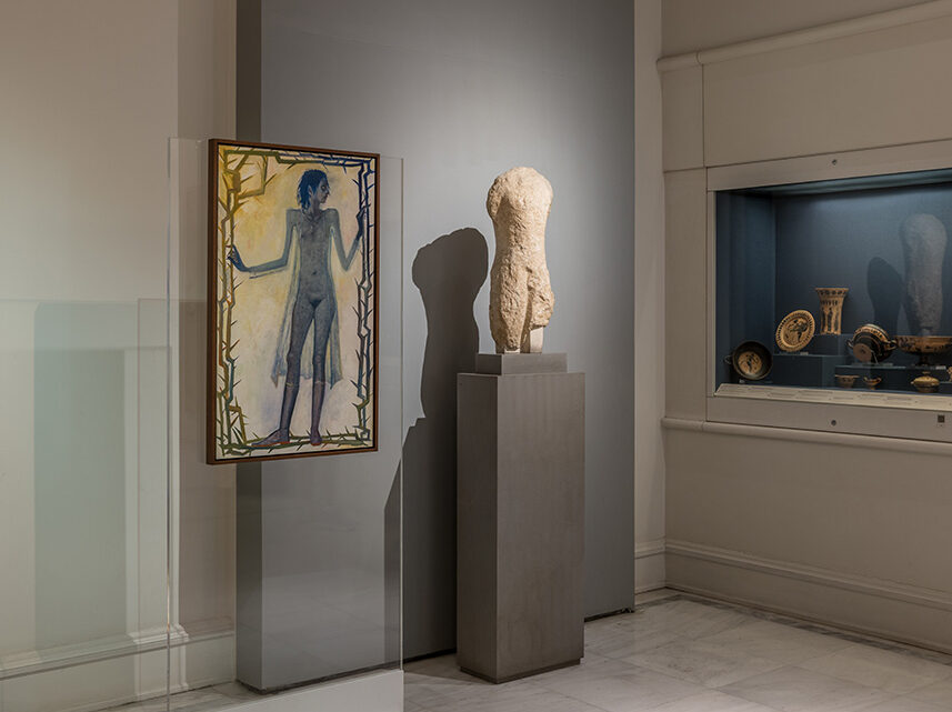 Irruption of Antiquity: Installation view of Aleksandra Waliszewska: Irruption of Antiquity, Benaki Museum, Athens, Greece. DESTE Foundation.
