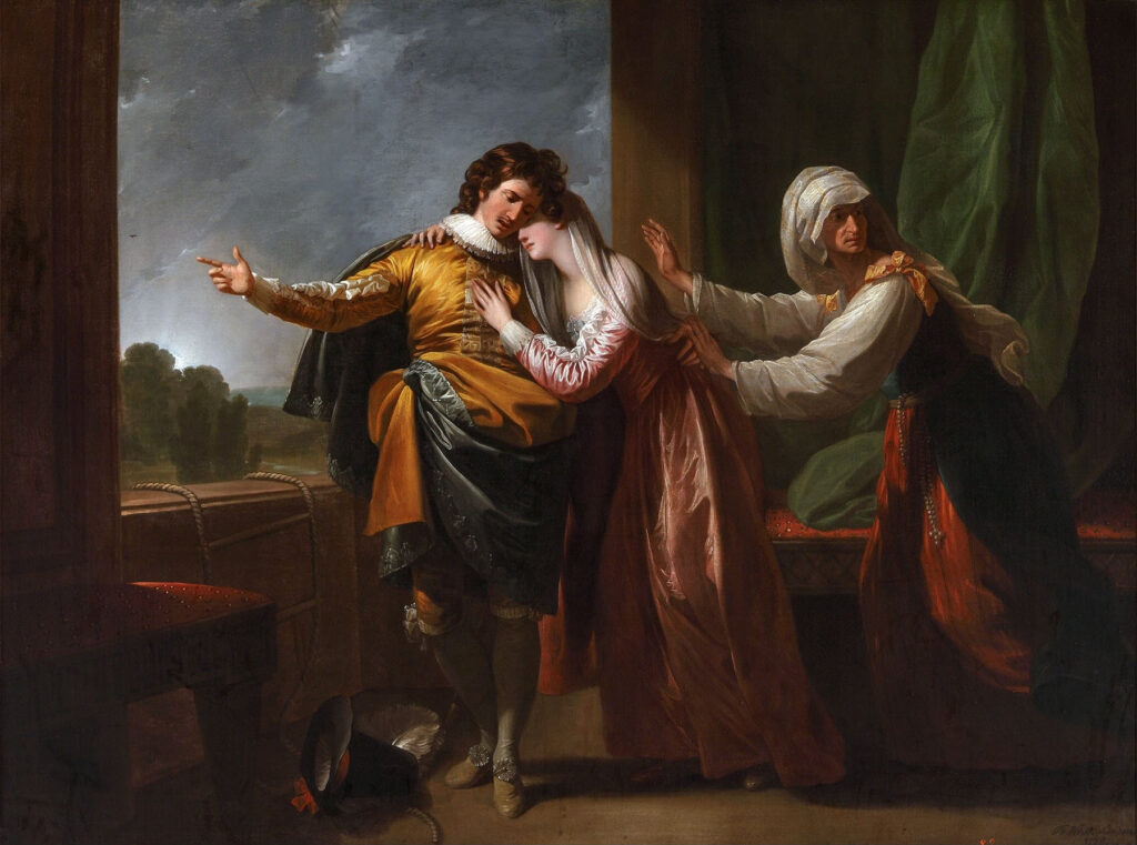 stanisław august poniatowski collection: Benjamin West, Romeo and Juliet, 1778, New Orleans Museum of Art, New Orleans, LA, USA.
