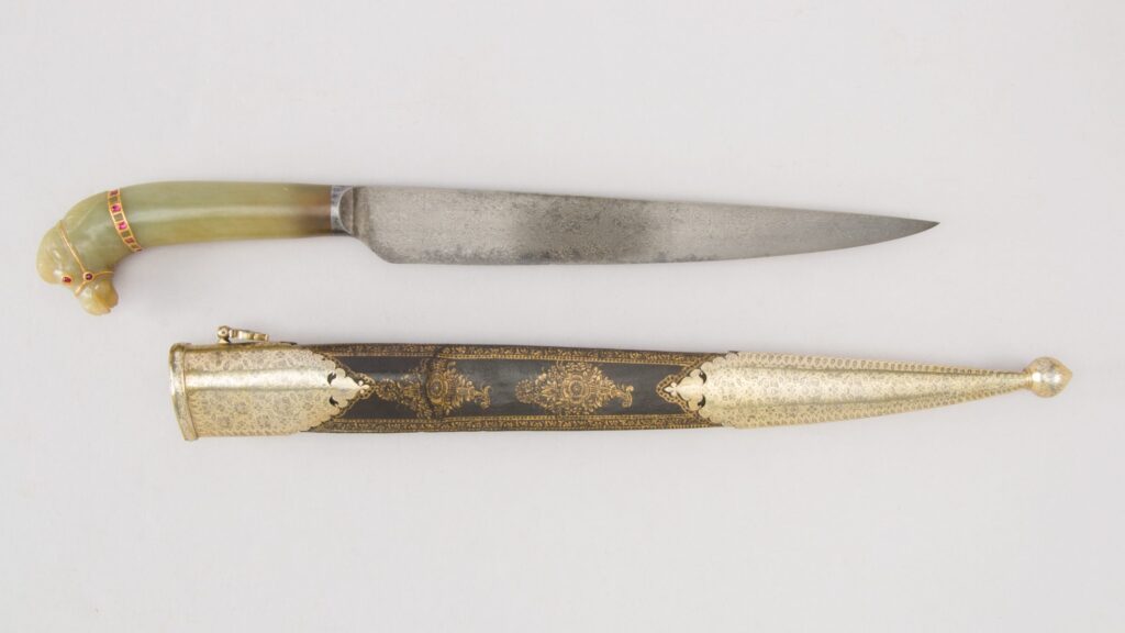 Jade art: Jade art: Knife with sheath, Mughal India, 18th–19th century, Metropolitan Museum of Art, New York City, NY, USA.

