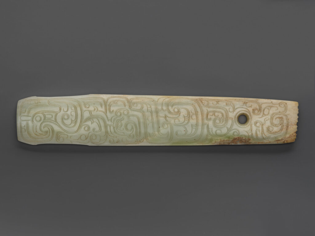 Jade art: Jade art: Nephrite ceremonial blade, Western Zhou dynasty, 10th–9th century BCE, Metropolitan Museum of Art, New York City, NY, USA.
