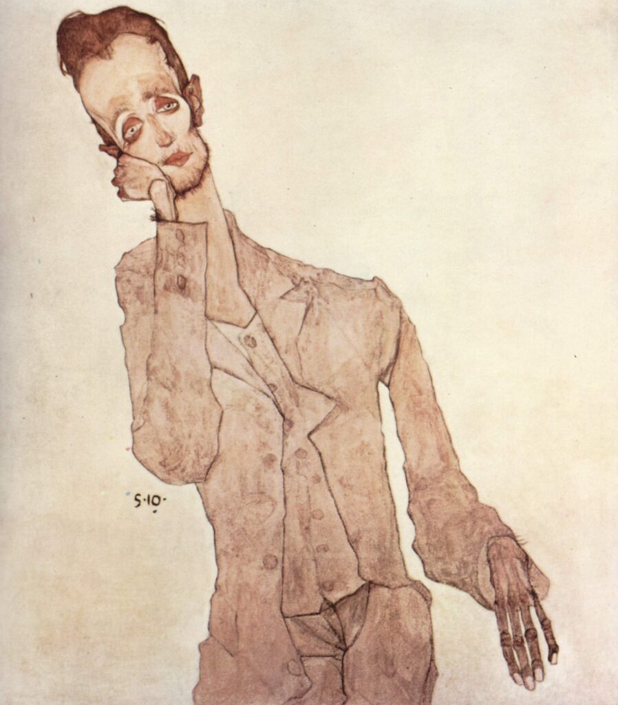 Karl Zakovsek: Egon Schiele, Portrait of Karl Zakovsek, 1910, oil on canvas, private collection. Wikimedia Commons (public domain).
