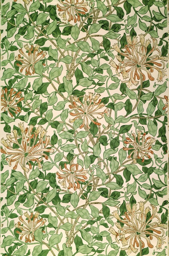 Morris Family: May Morris, Honeysuckle, design 1883, printed before 1940, William Morris Gallery, London, UK.
