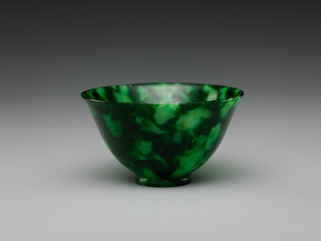 Jade art: Jade art: Jadeite cup, Qing dynasty, 19th century, Metropolitan Museum of Art, New York City, NY, USA.
