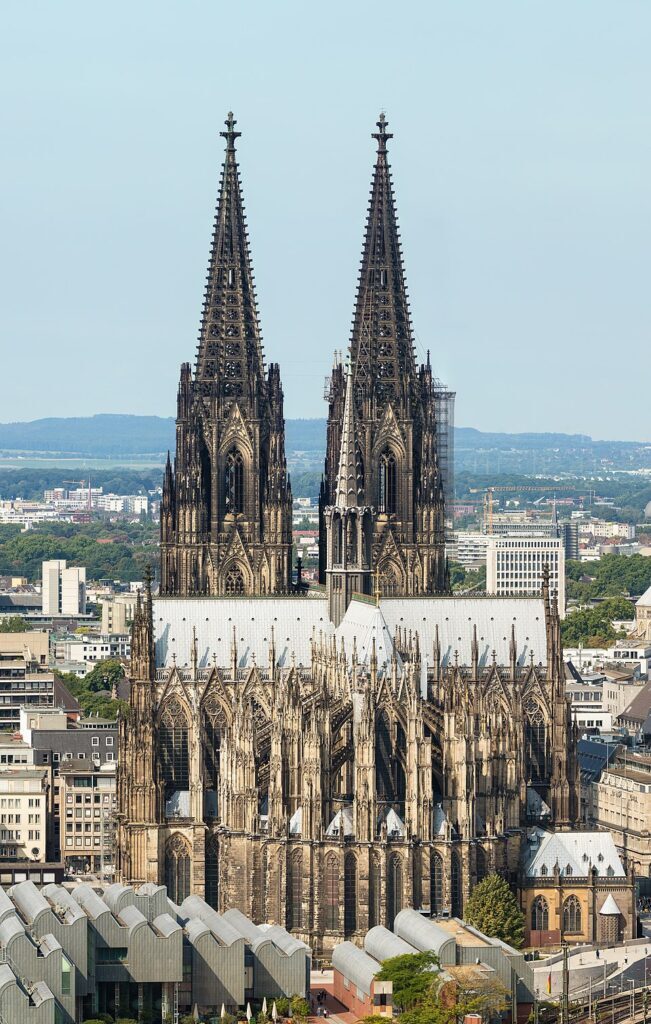 gothic stained glass: Cologne Cathedral, Cologne, Germany. Photography by Thomas Wolf via Wikimedia Commons (CC BY-SA 3.0 de).
