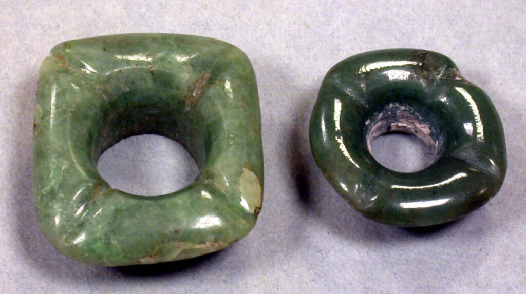 Jade art: Jade art: Earflare set, Olmec culture, Mexico, 3rd–9th century, Metropolitan Museum of Art, New York City, NY, USA.
