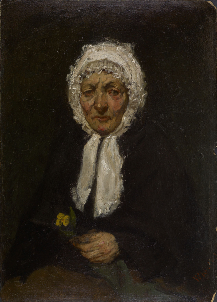 whistler and the netherlands: James Abbott McNeill Whistler, La Mère Gérard, c. 1858–1859, Colby College Museum of Art, Waterville, ME, USA.
