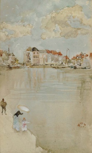 whistler and the netherlands: James Abbott McNeill Whistler, Note in Rose and Silver, Dordrecht, 1884, Colby College Museum of Art, Waterville, ME, USA.
