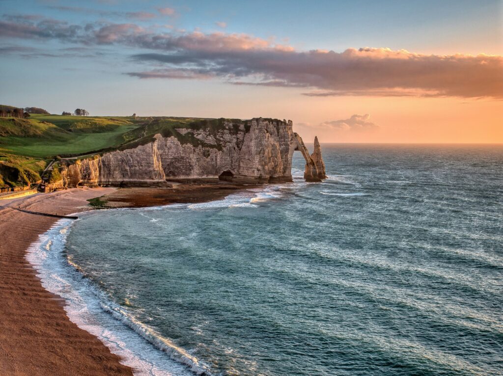 Places from Iconic Paintings: Étretat, France. Photograph by Allyson Beaucourt via Unsplash.
