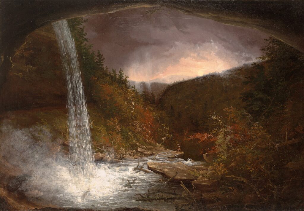 autumn landscapes: Thomas Cole, Kaaterskill Falls, 1826, Wadsworth Atheneum, Hartford, CT, USA.
