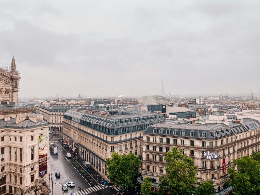 Places from Iconic Paintings: The rooftop view from Galeries Lafayette, Paris, France. Photograph by Michelle Williams via Unsplash.
